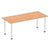 Impulse 1800mm Straight Table With Post Leg