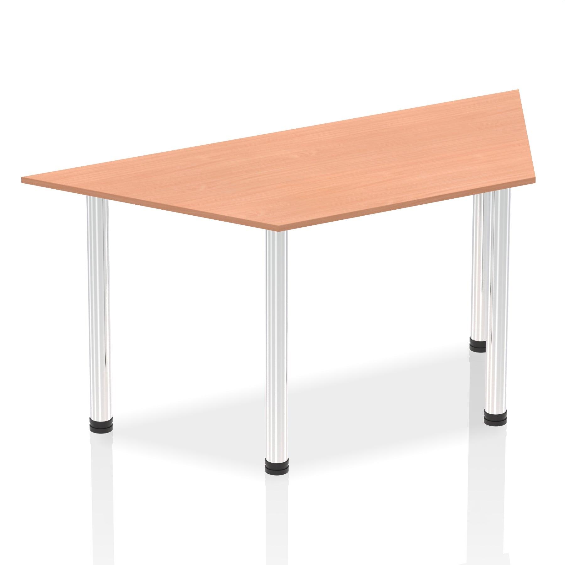 Impulse 1600mm Trapezium Table With Post Leg