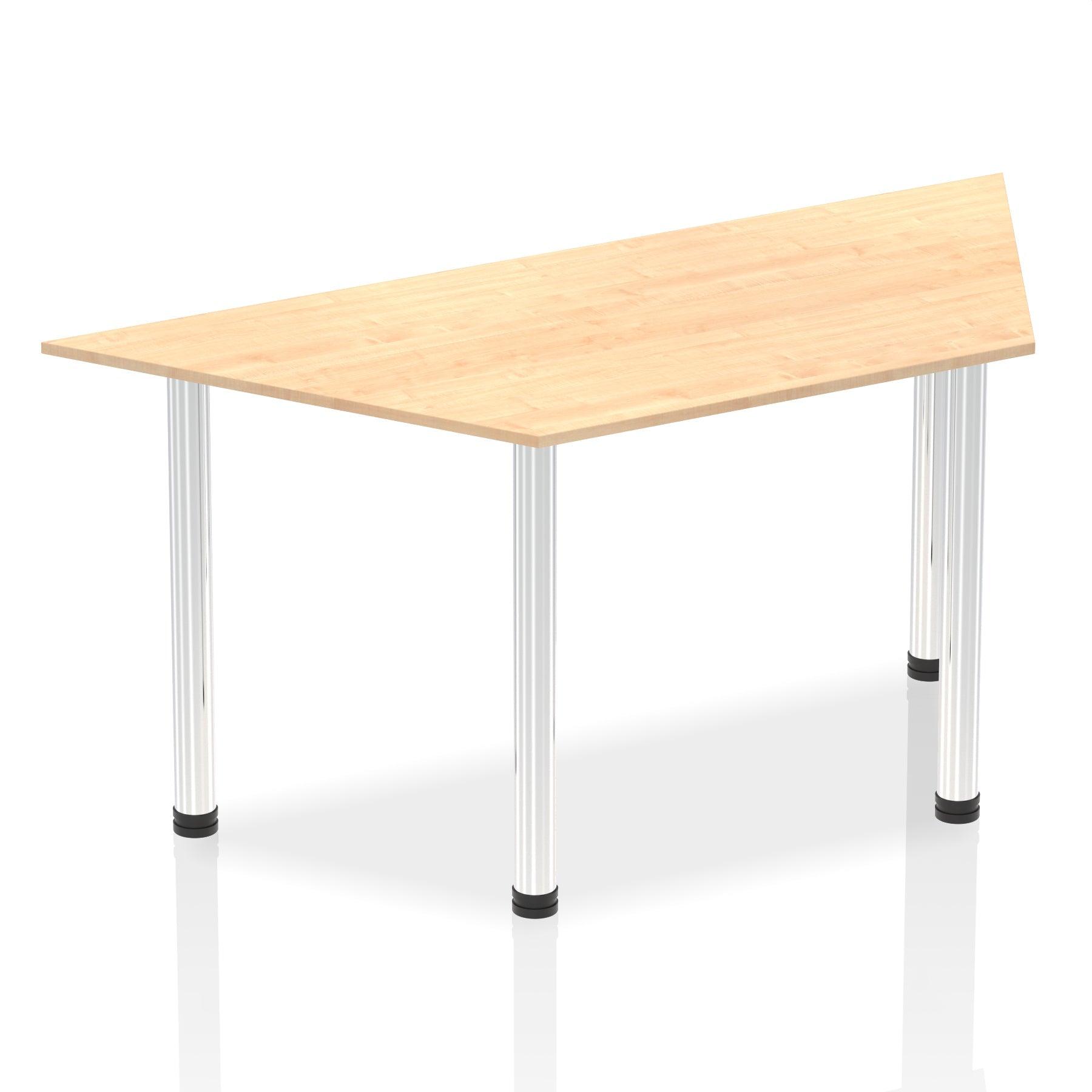 Impulse 1600mm Trapezium Table With Post Leg