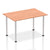 Impulse Straight Table with Post Leg - Quality Office Furniture