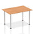 Impulse Straight Table with Post Leg - Quality Office Furniture