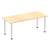 Impulse 1800mm Straight Table With Post Leg