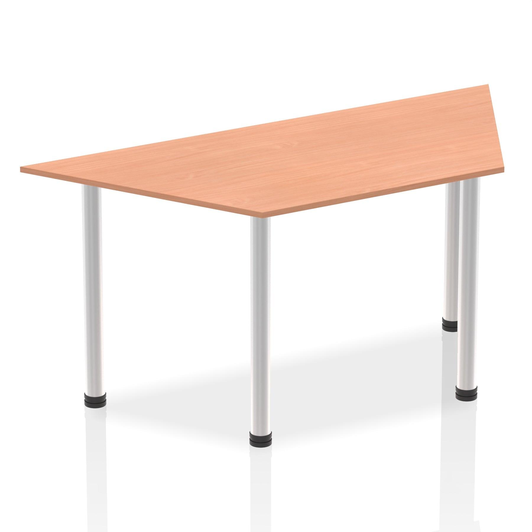 Impulse 1600mm Trapezium Table With Post Leg