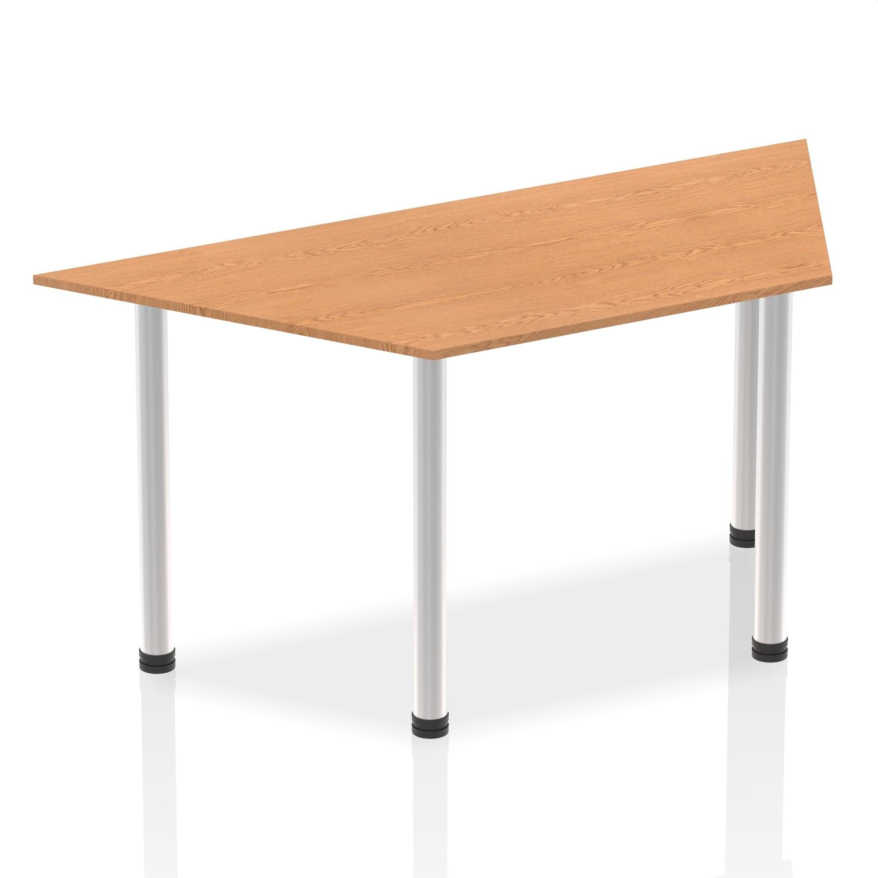 Impulse 1600mm Trapezium Table With Post Leg