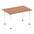 Impulse Straight Table with Post Leg - Quality Office Furniture