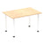 Impulse Straight Table with Post Leg - Quality Office Furniture