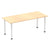 Impulse 1800mm Straight Table With Post Leg