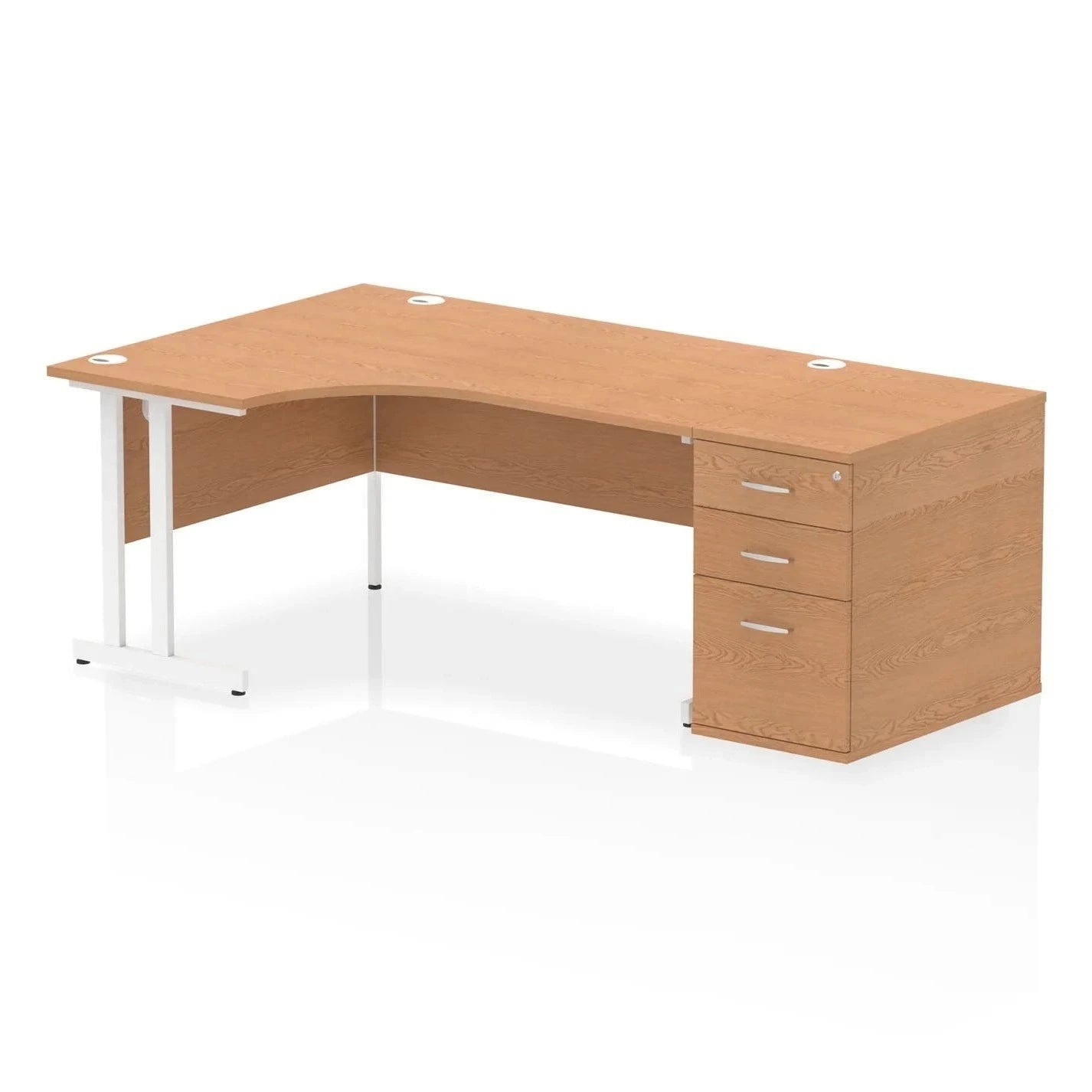 Impulse 1600mm Cantilever Right Hand Crescent Desk Workstation