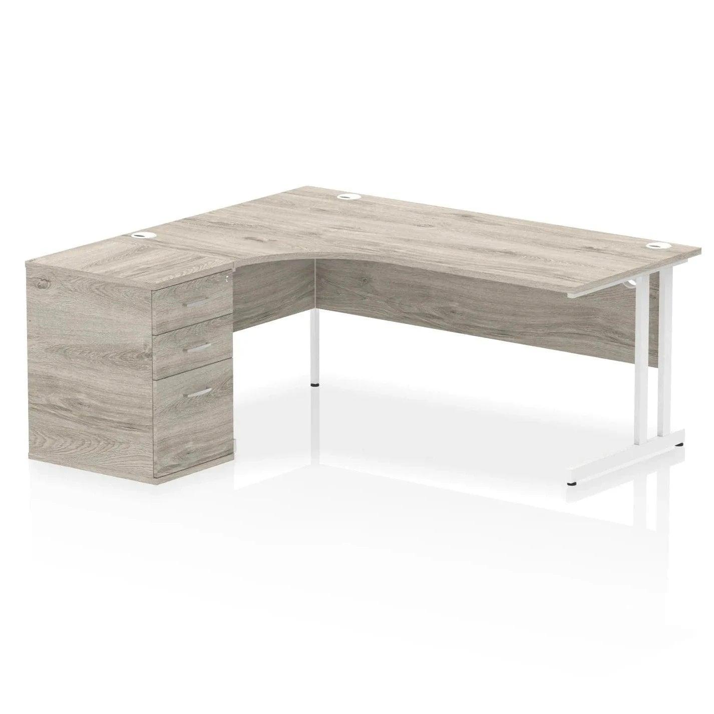 Impulse 1800mm Cantilever Left Crescent Desk Workstation