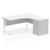 Impulse 1600mm Cantilever Left Crescent Desk Workstation