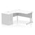 Impulse 1400mm Cantilever Right Crescent Desk With Pedestal