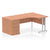 Impulse 1400mm Cantilever Right Crescent Desk With Pedestal