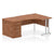 Impulse 1400mm Cantilever Right Crescent Desk With Pedestal