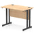 Impulse 1000mm Slimline Desk Cantilever Black Leg