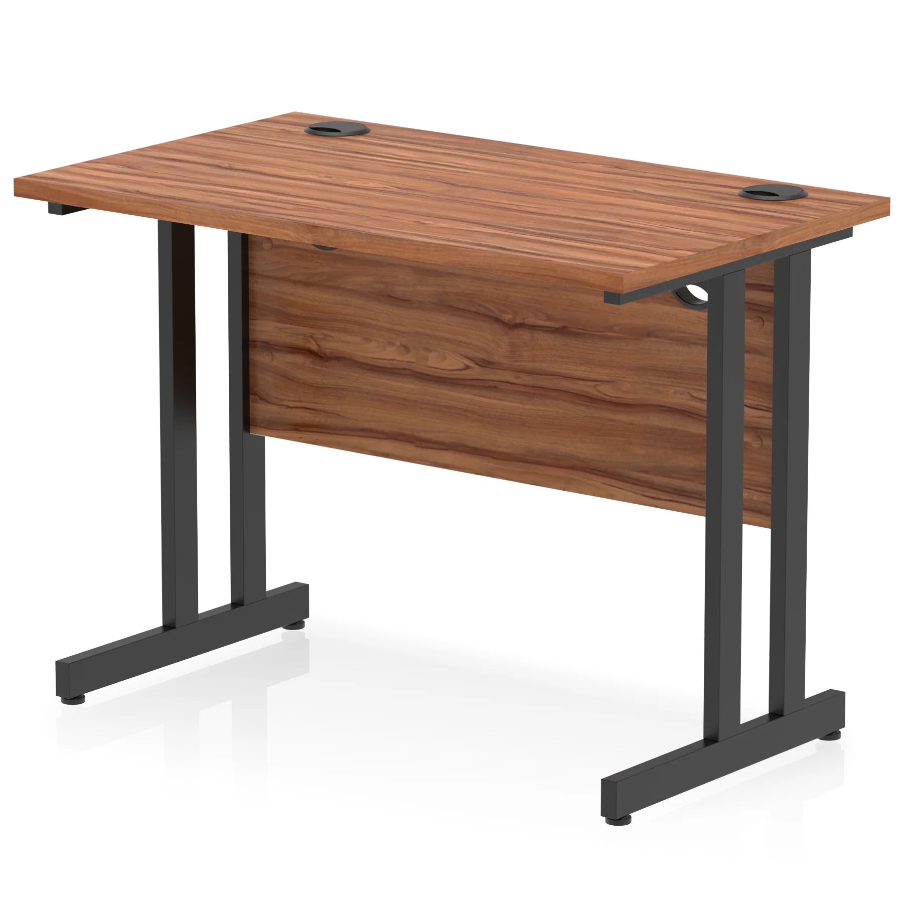 Impulse 1000mm Slimline Desk Cantilever Black Leg