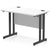 Impulse 1000mm Slimline Desk Cantilever Black Leg