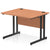 Impulse 1000mm Straight Desk Cantilever Black Leg