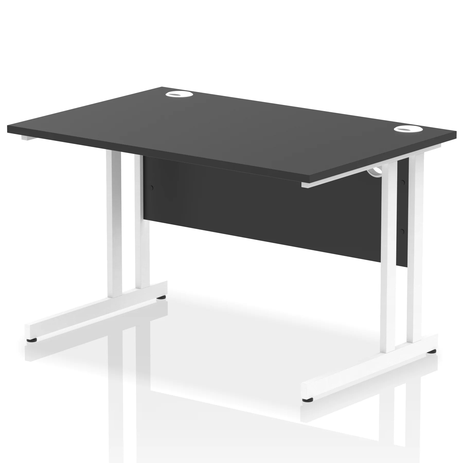 Impulse 1200mm Straight Desk Cantilever White Leg