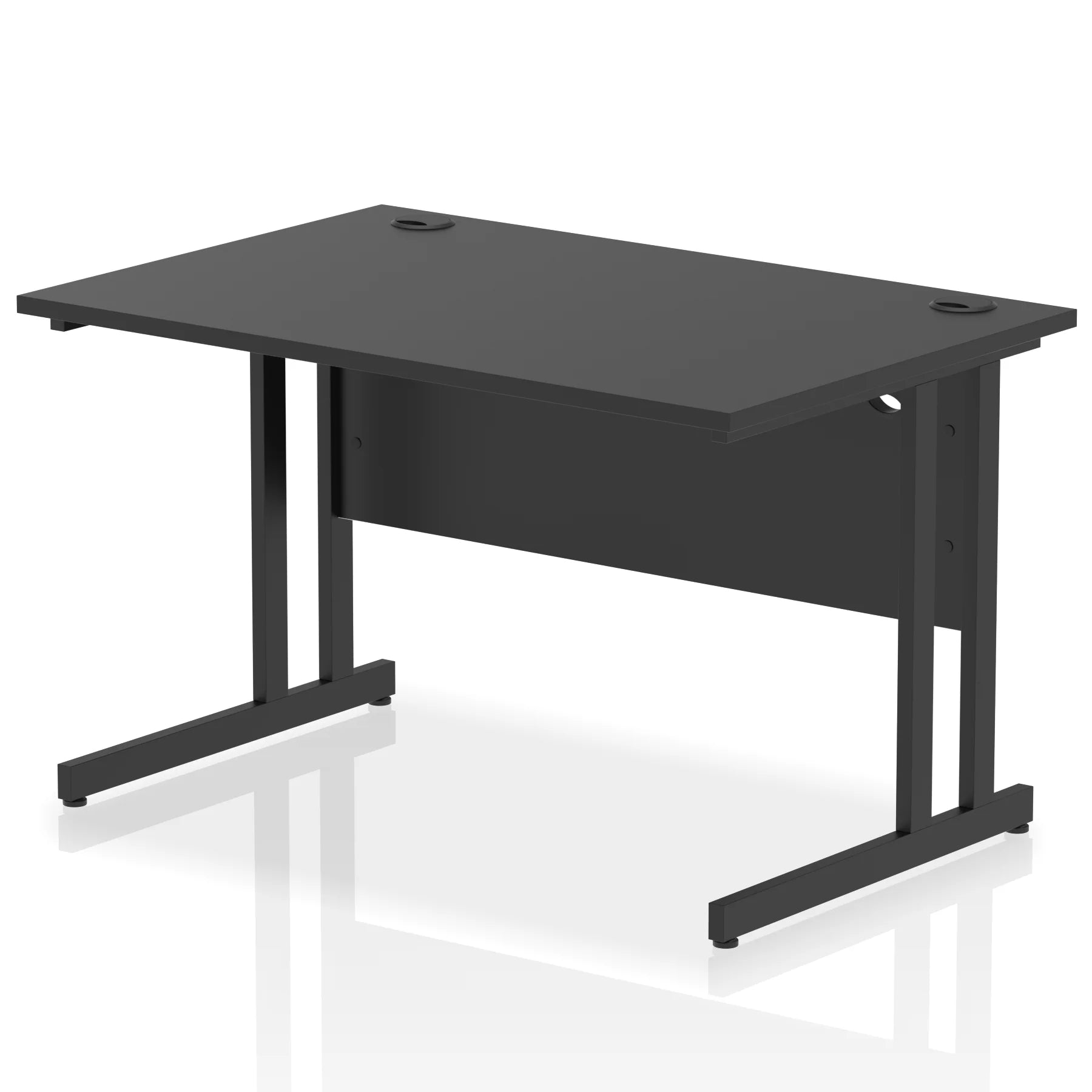 Impulse 1200mm Straight Desk Cantilever Black Leg