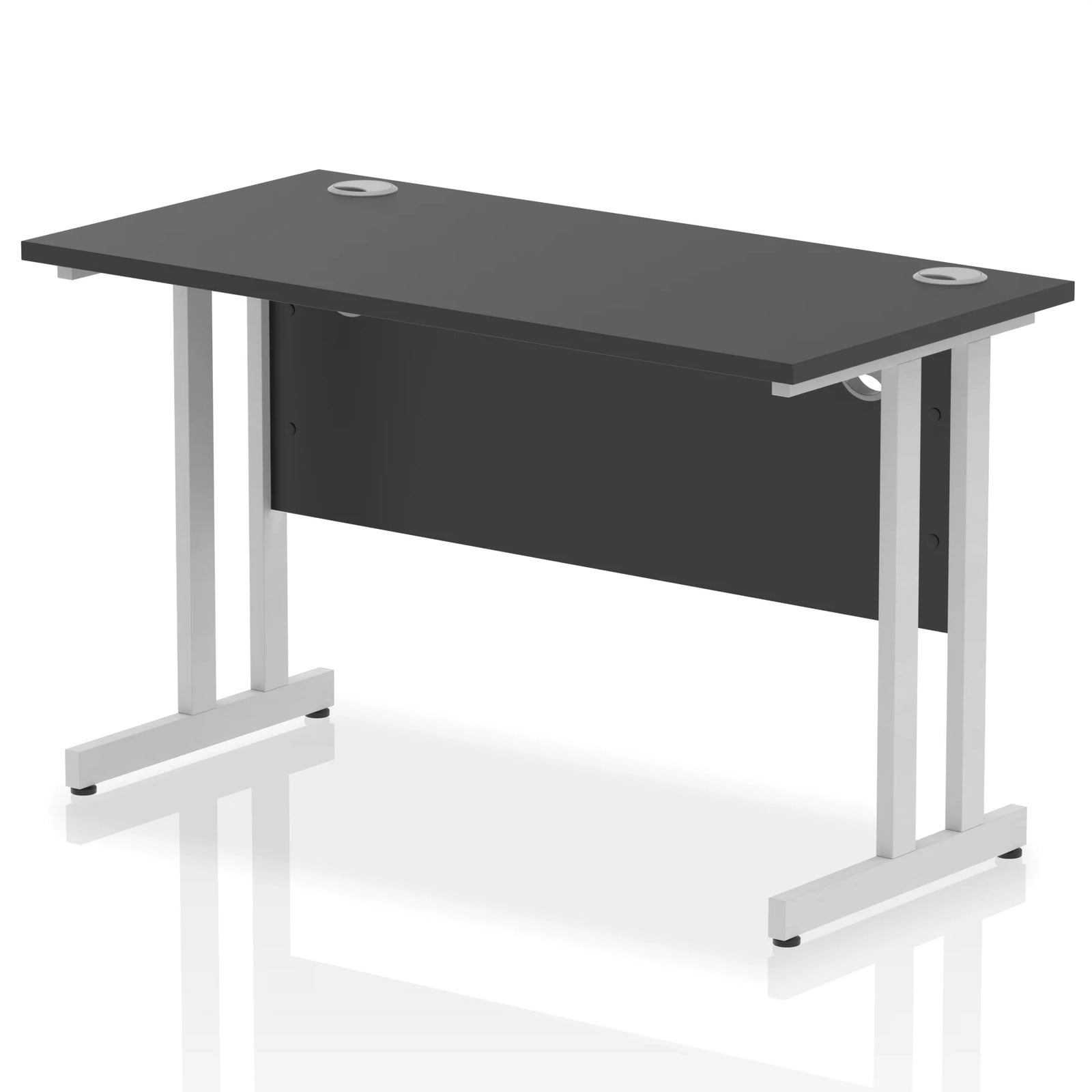 Impulse 1200mm Slimline Desk Cantilever Silver Leg