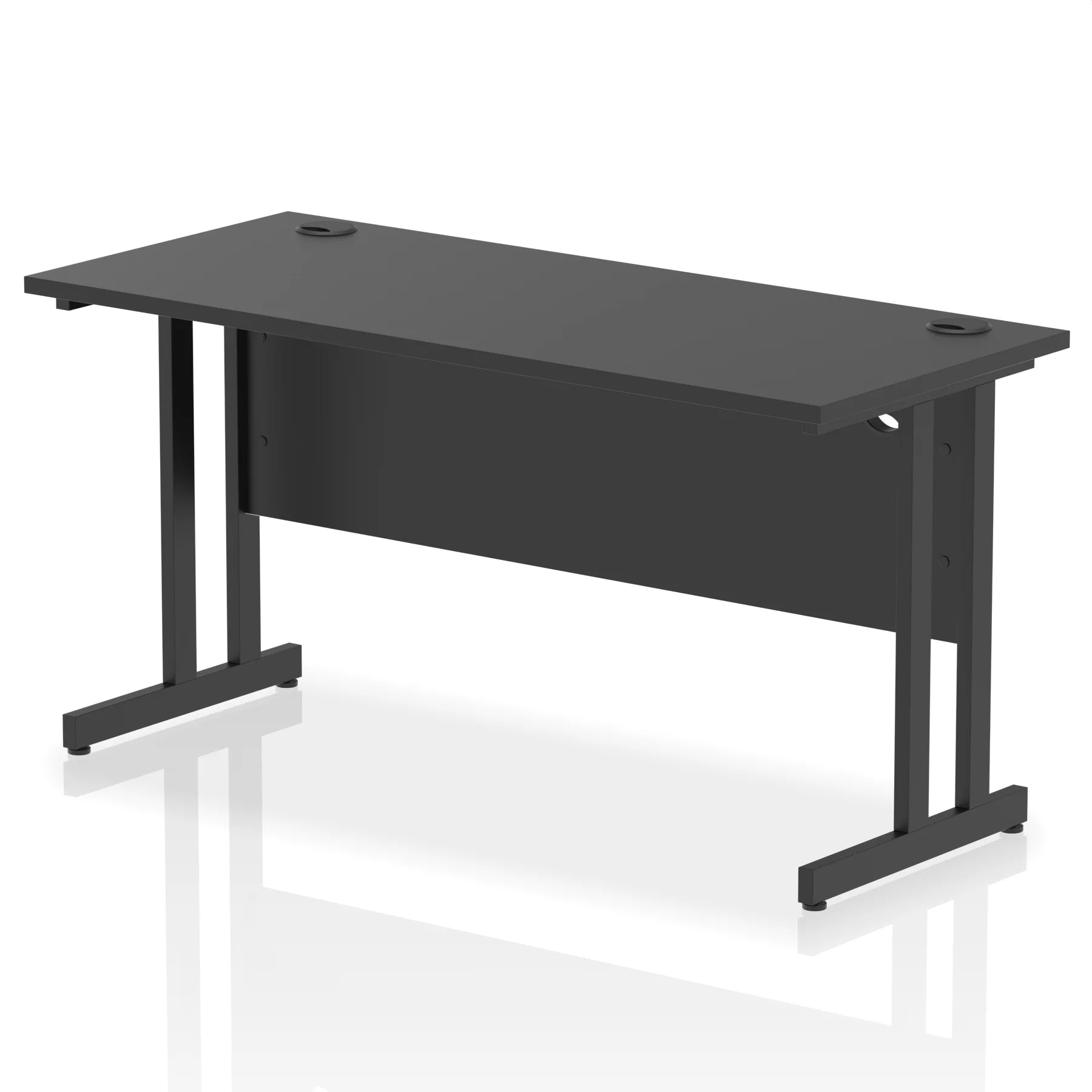 Impulse 1400mm Slimline Desk Cantilever Black Leg