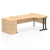 Impulse 1800mm Cantilever Left Crescent Desk Workstation