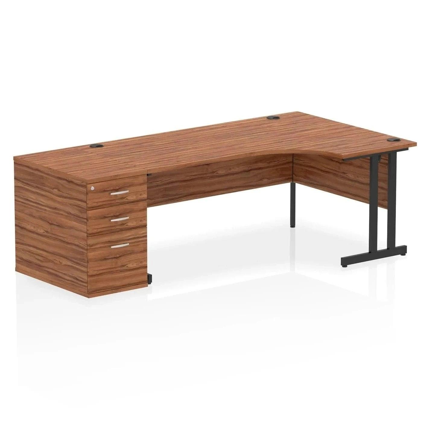 Impulse 1800mm Cantilever Left Crescent Desk Workstation