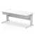 Impulse Cable Managed Straight Desk Silver Frame With Two One Drawer Fixed Pedestals