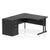 Impulse 1400mm Cantilever Right Crescent Desk With Pedestal