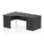 Impulse 1400mm Panel End Crescent Desk With Pedestal