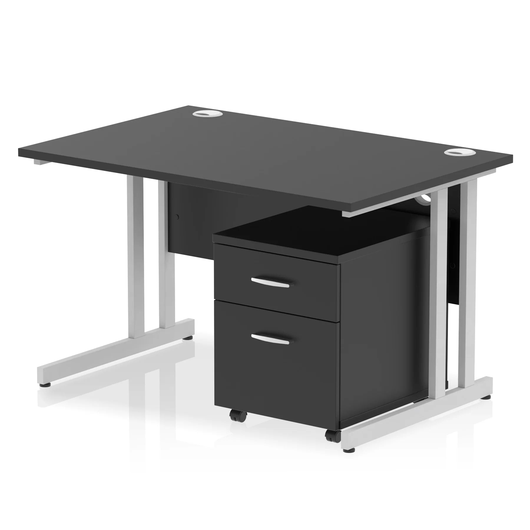 Impulse 1200mm Cantilever Straight Desk With Mobile Pedestal