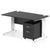 Impulse 1400mm Cable Managed Straight Desk With Mobile Pedestal