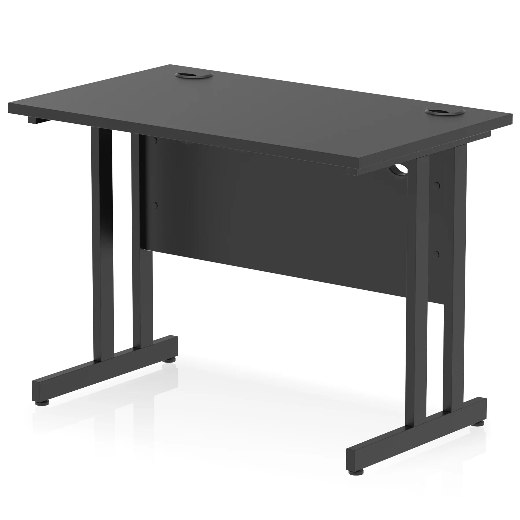 Impulse 1000mm Slimline Desk Cantilever Black Leg