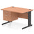 Impulse 1200mm Cable Managed Straight Desk With Fixed Pedestal