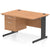 Impulse 1200mm Cable Managed Straight Desk With Fixed Pedestal