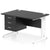 Impulse 1200mm Cable Managed Straight Desk With Fixed Pedestal