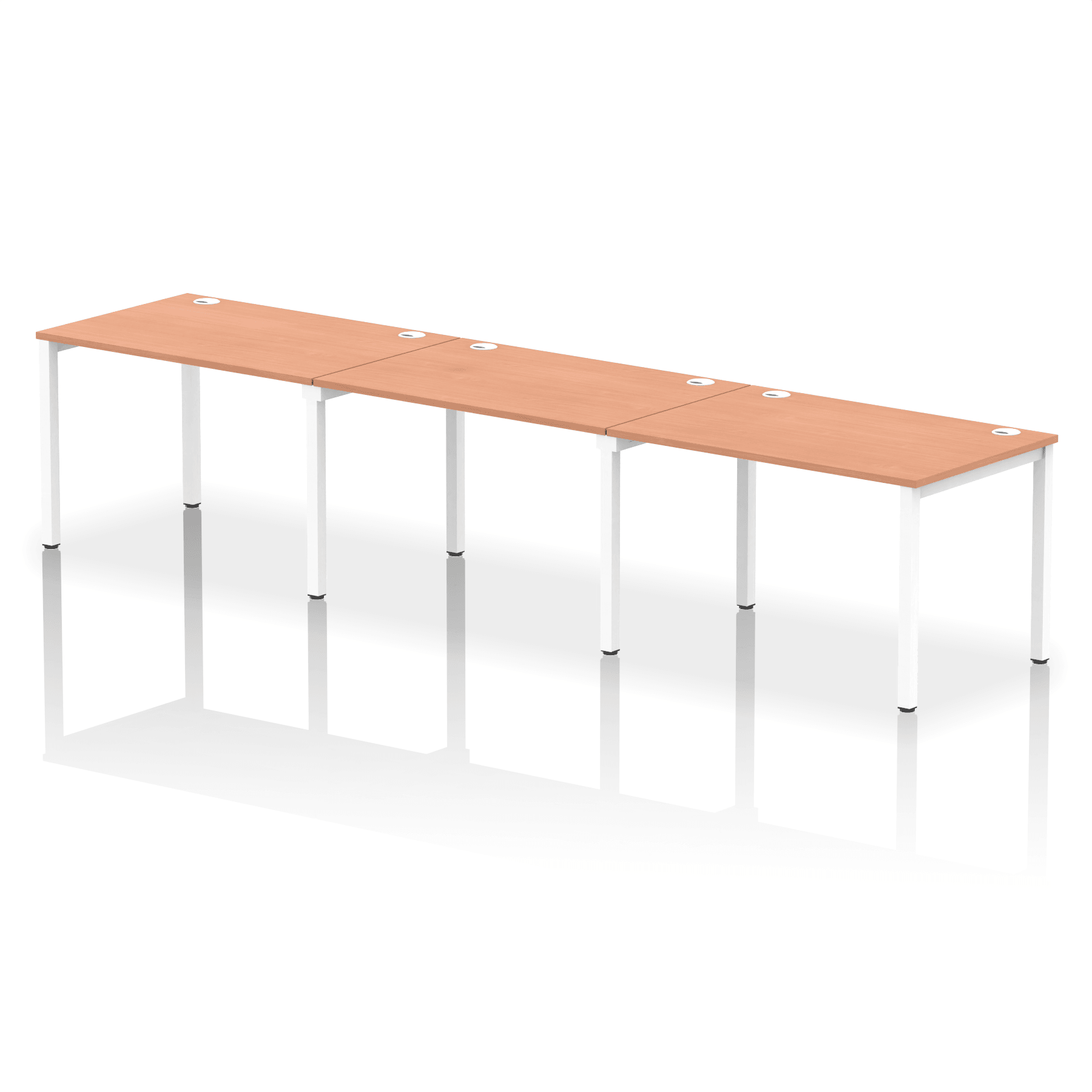 Impulse Single Row Bench Desk - 3 Person