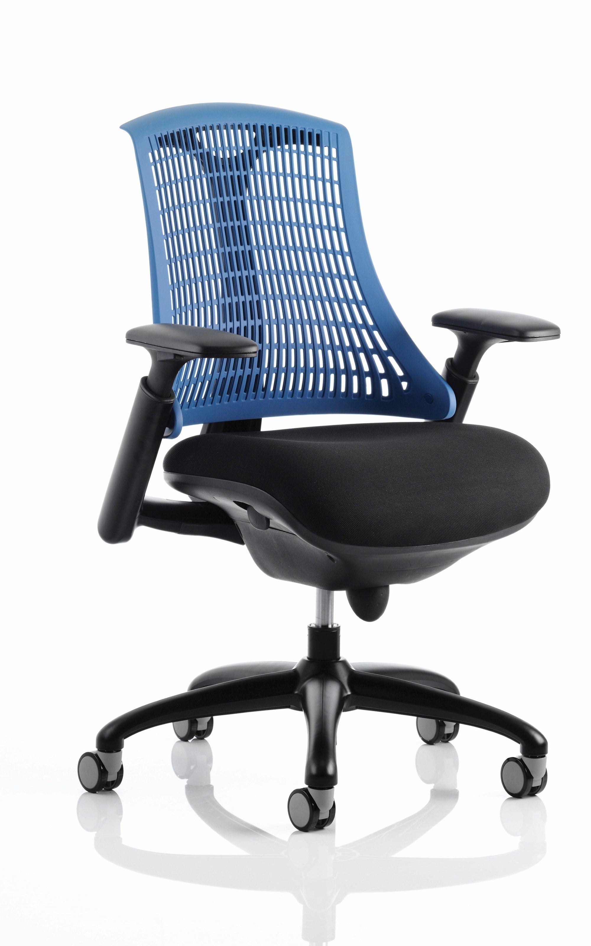 Flex Medium Back Black Frame Task Operator Office Chair with Arms