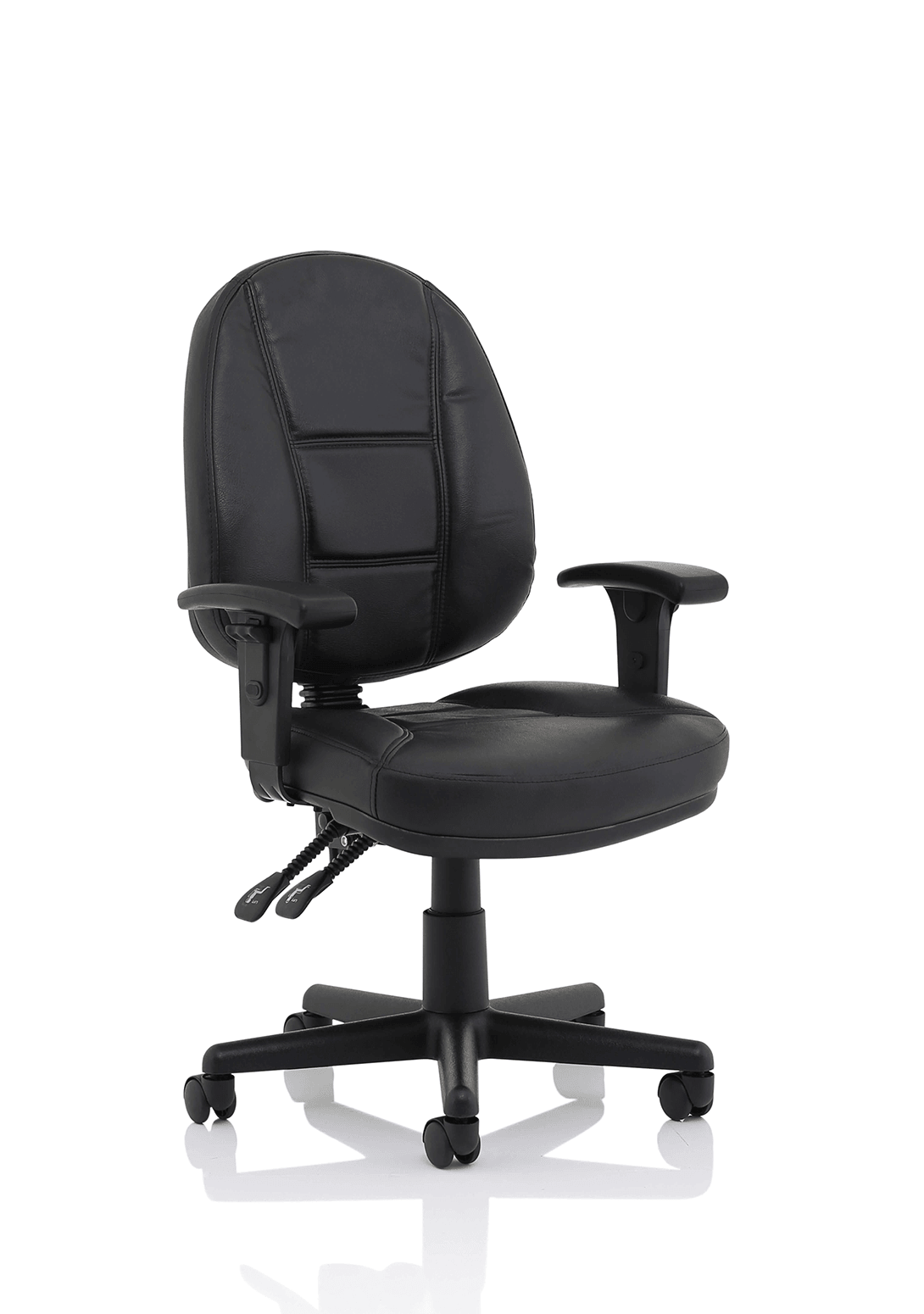 Jackson Medium Back Black Leather Task Operator Office Chair