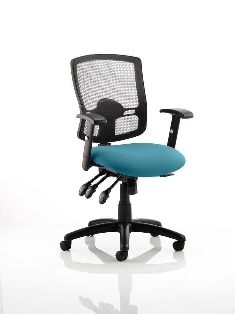 Portland III High Mesh Back Task Operator Office Chair with Arms