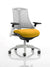 Flex Medium Back White Frame Task Operator Office Chair with Arms