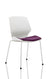 Florence White Frame Fabric Seat Visitor Chair