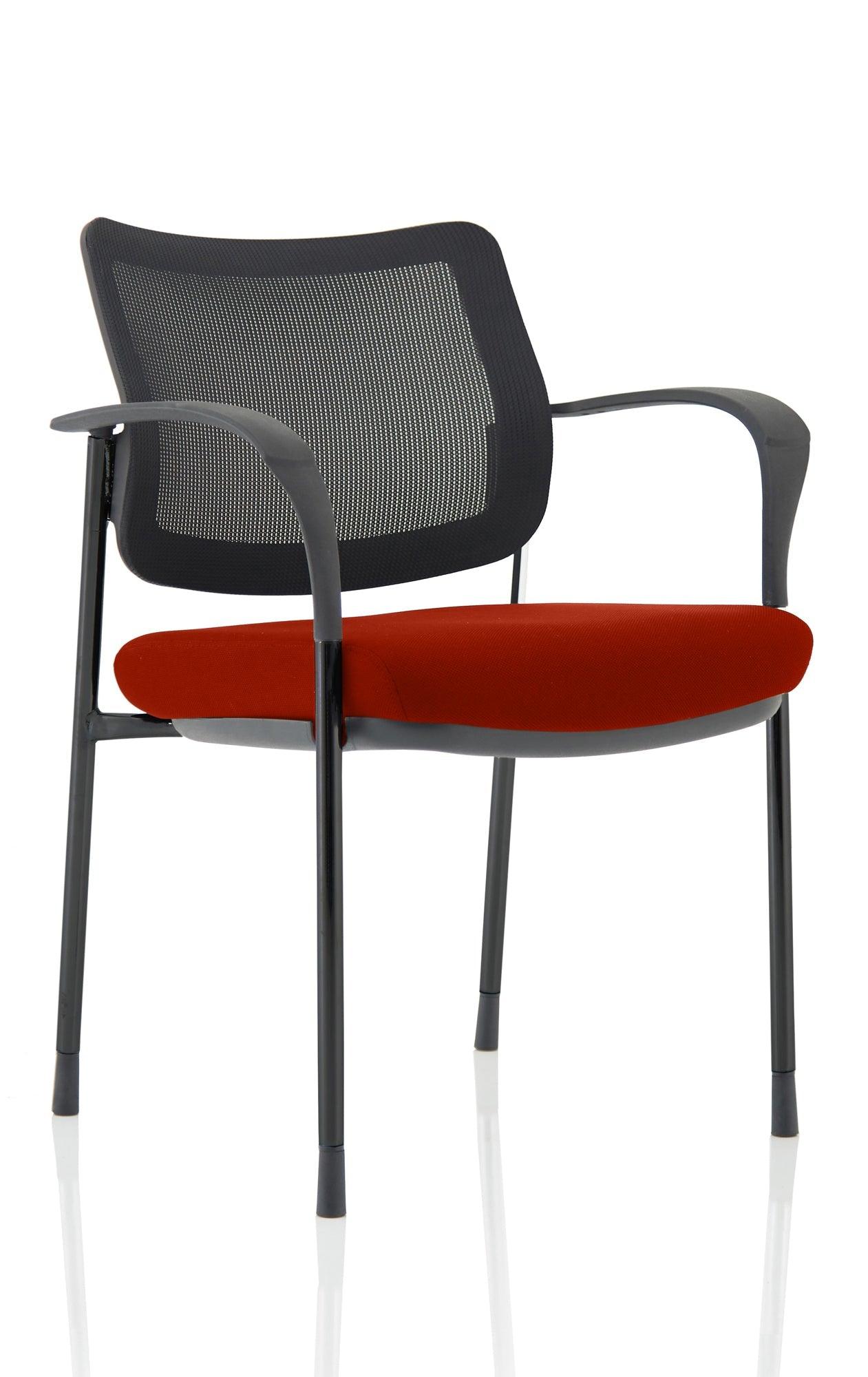 Brunswick Deluxe Medium Back Stacking Visitor Office Chair with Arms Bespoke