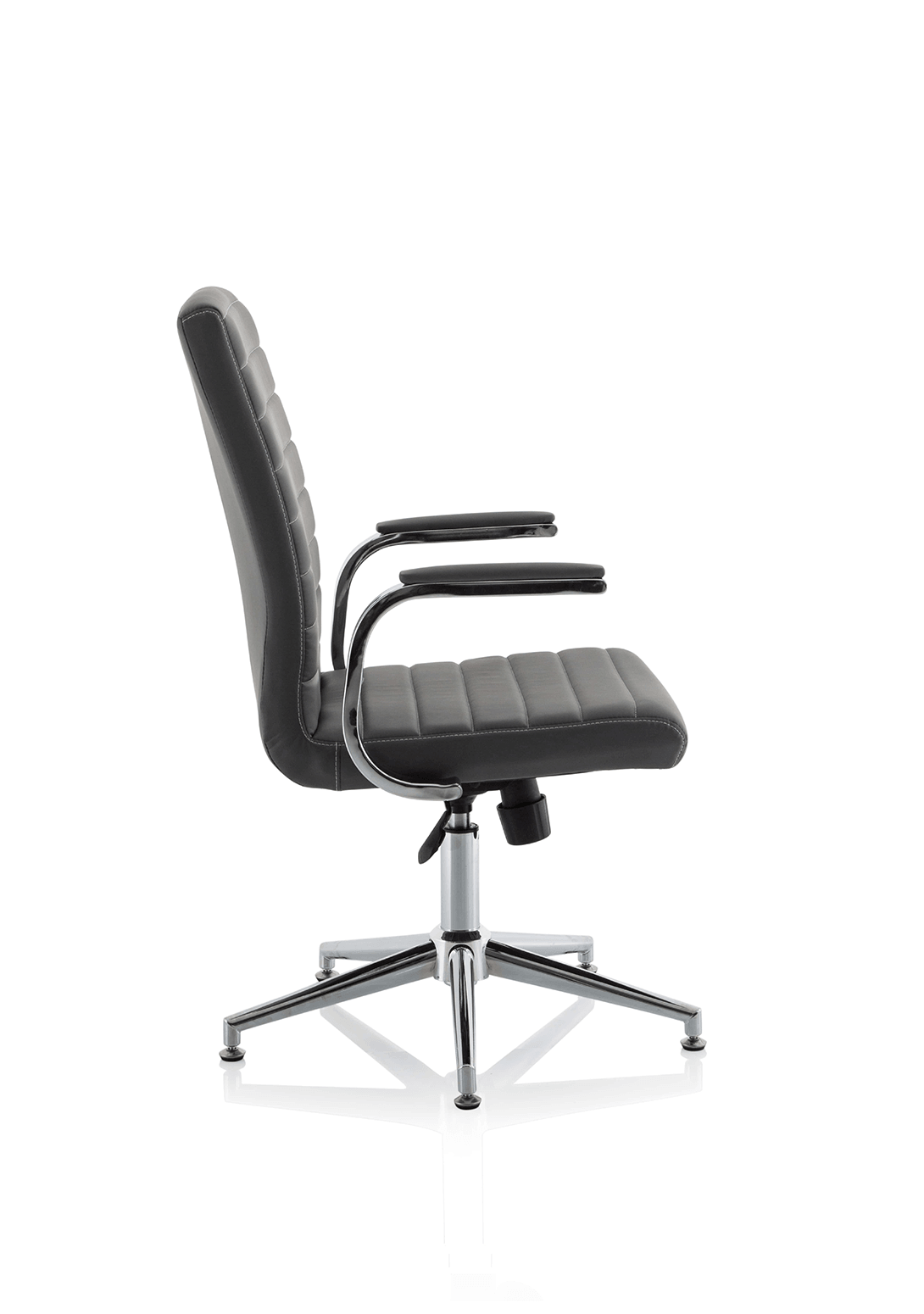 Ezra Medium Back Leather Executive Office Chair with Arms