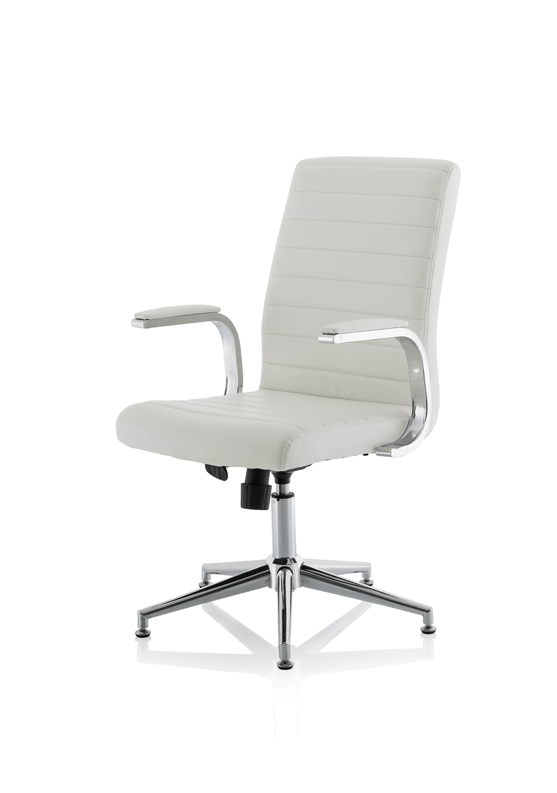 Ezra Medium Back Leather Executive Office Chair with Arms