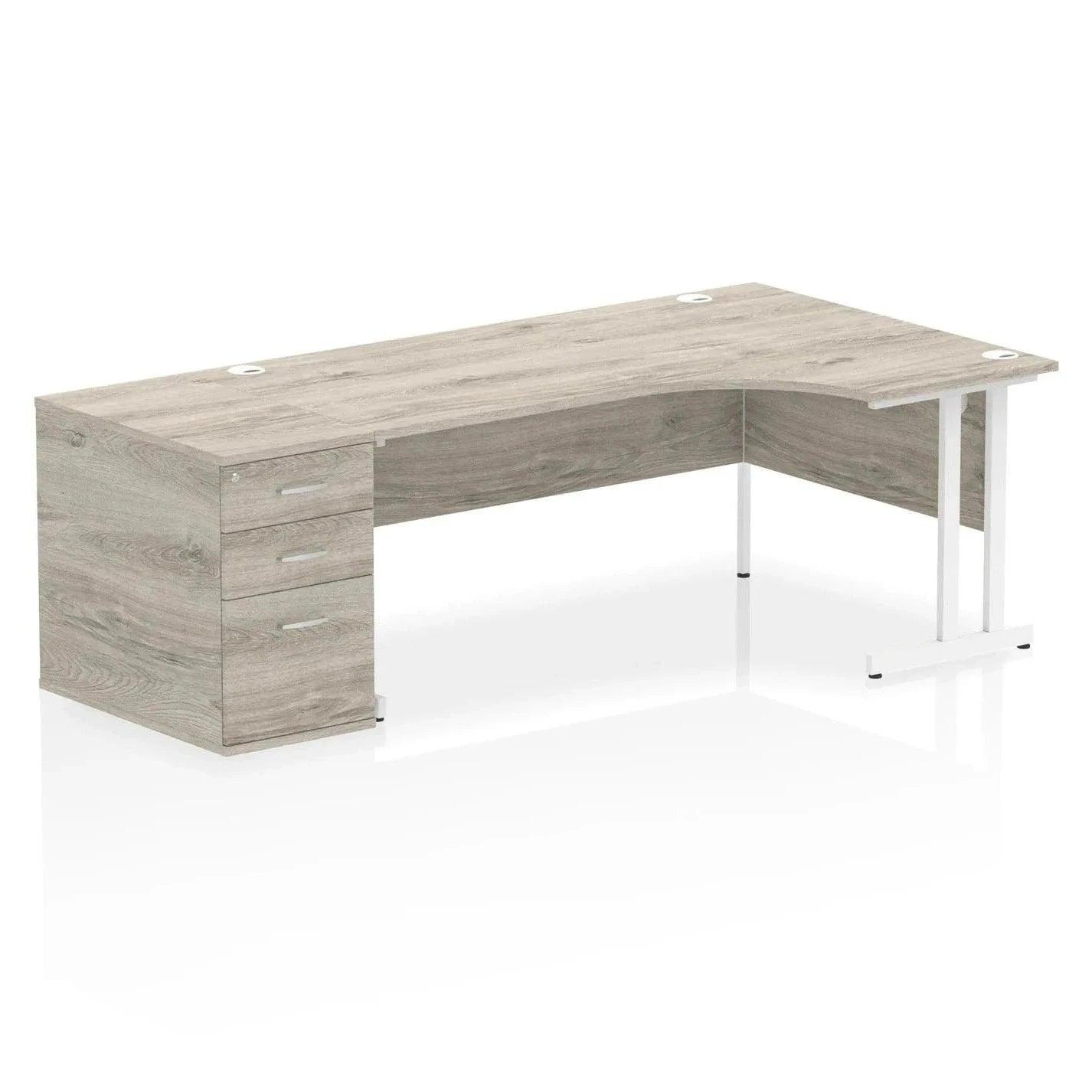 Impulse 1800mm Cantilever Left Crescent Desk Workstation