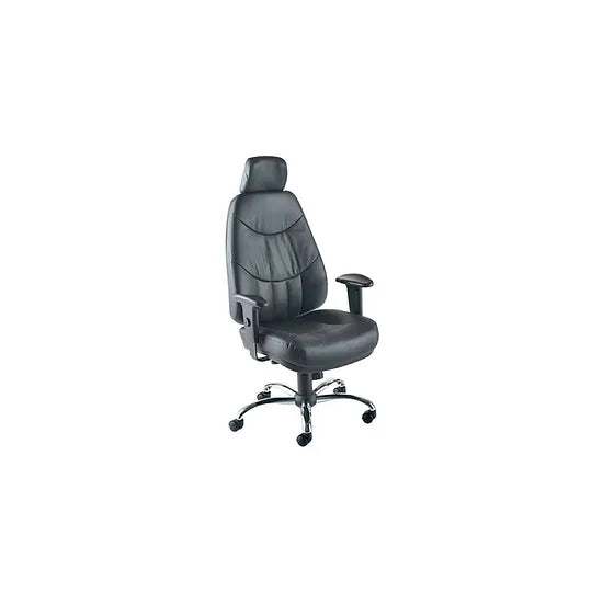 Mercury (L1) Black Leather Ergonomic 24 Hour Chair