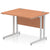 Impulse 1000mm Straight Desk Cantilever Silver Leg