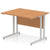 Impulse 1000mm Straight Desk Cantilever Silver Leg