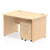 Impulse Panel End Straight Desk With Mobile Pedestal